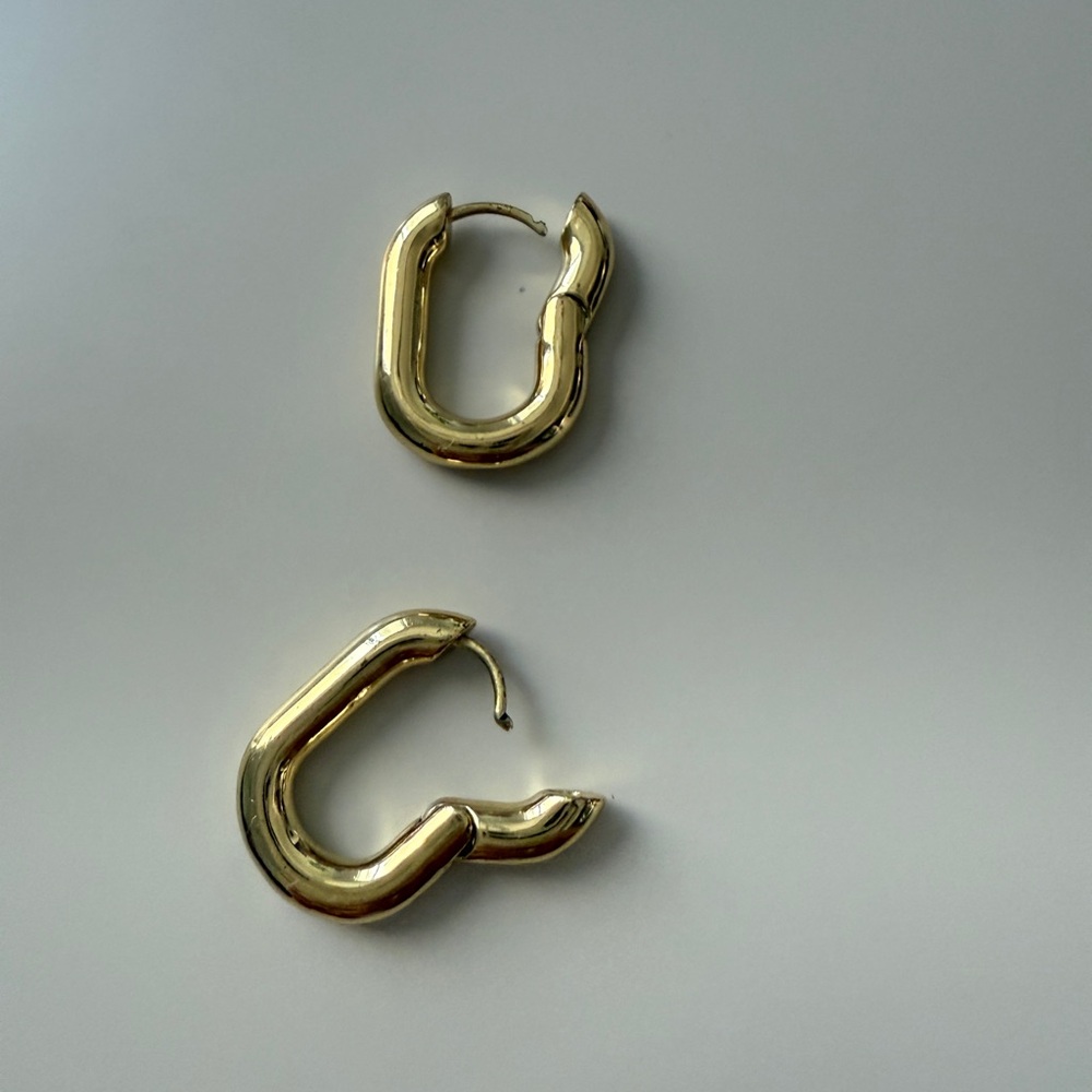 ARE YOU AM I Gold Chunky Earrings